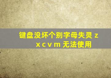 键盘没坏个别字母失灵 z x c v m 无法使用